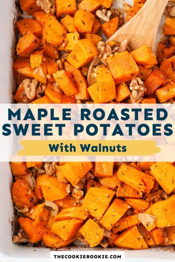 maple roasted sweet potatoes pinterest collage