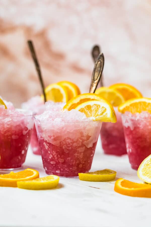 wine slushies with lemons