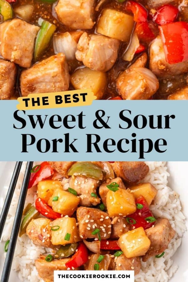 sweet and sour pork pinterest collage