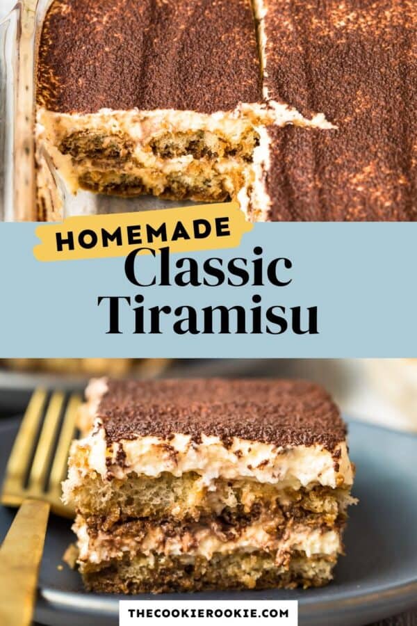 tiramisu recipe pinterest collage