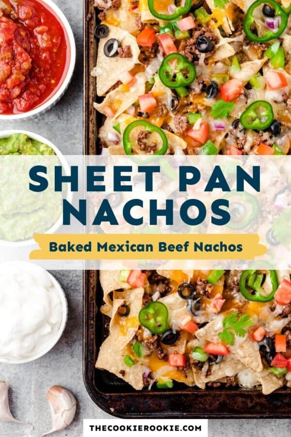 beef sheet pan nachos pinterest