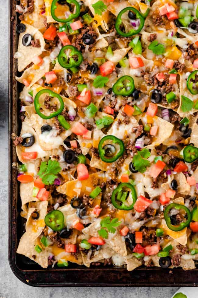 Beef Sheet Pan Nachos Recipe The Cookie Rookie®