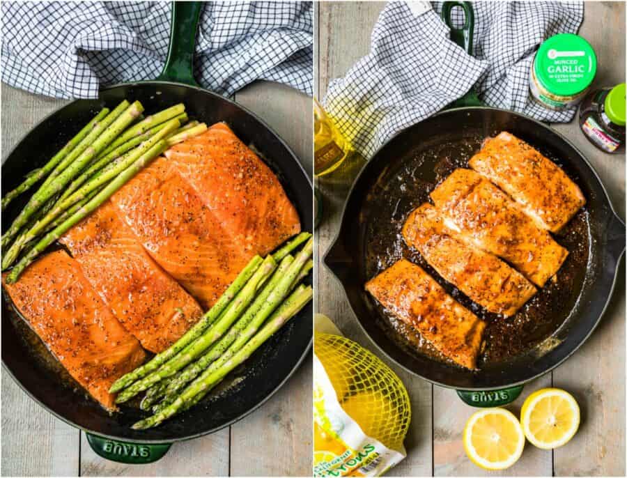 making honey garlic salmon