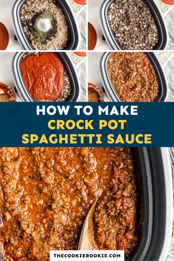 crockpot spaghetti sauce pinterest