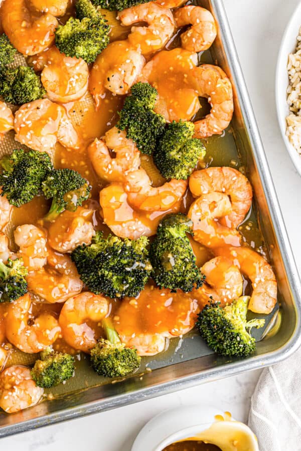 Shrimp and Broccoli Sheet Pan Dinner Recipe - The Cookie Rookie®