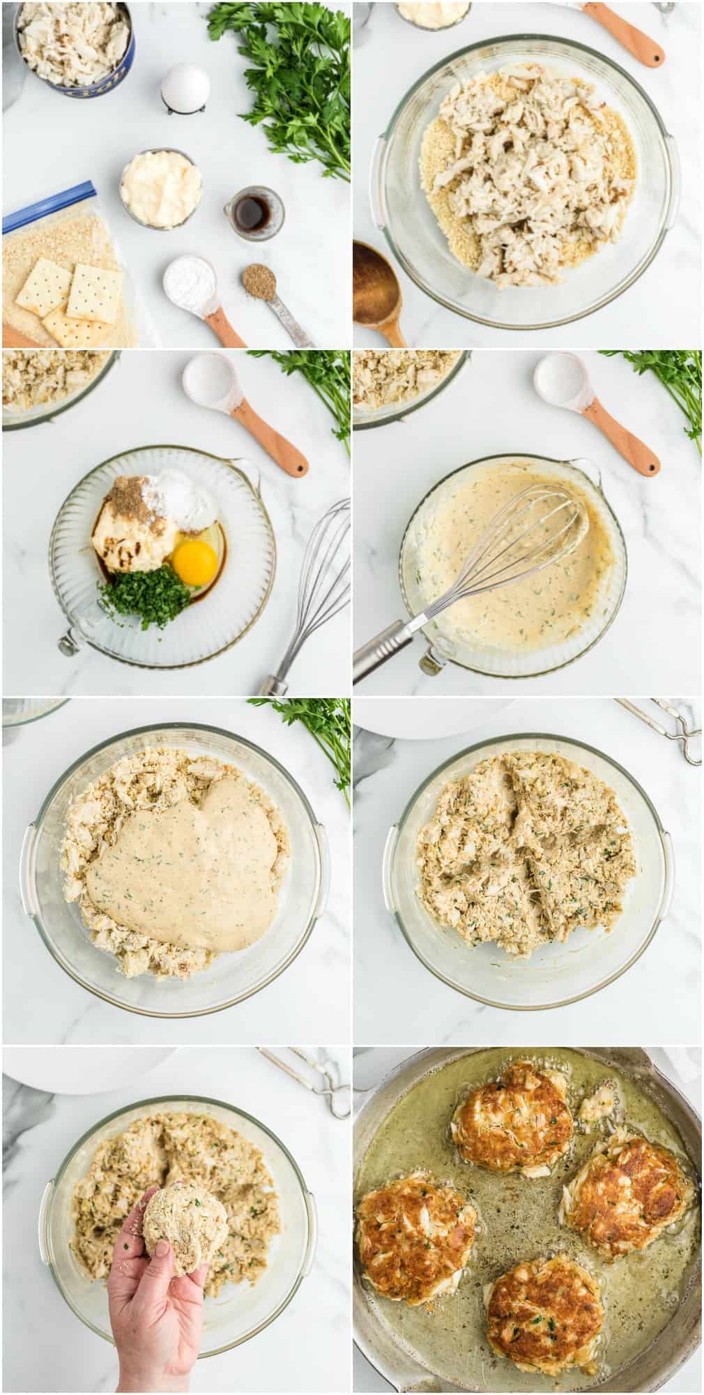 step by step photos of how to make crab cakes