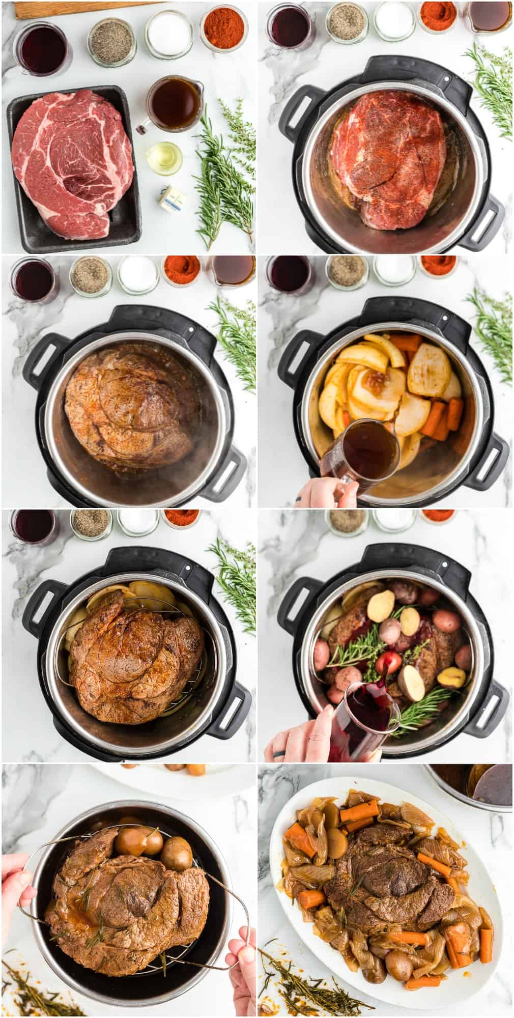 step by step photos of how to make instant pot pot roast