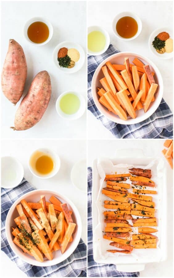 how to make sweet potato fries step by step photos