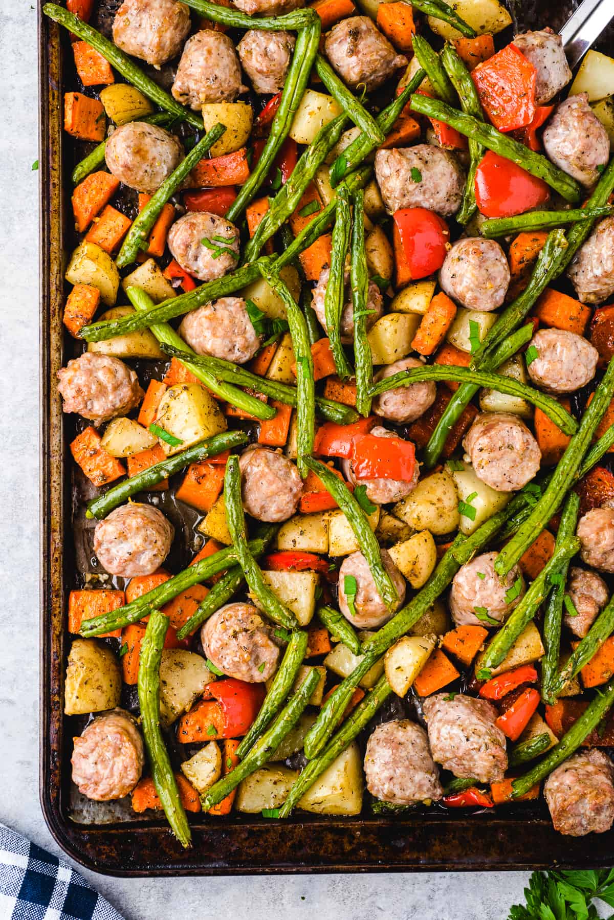 Sausage Apple & Veggie Sheet Pan Dinner