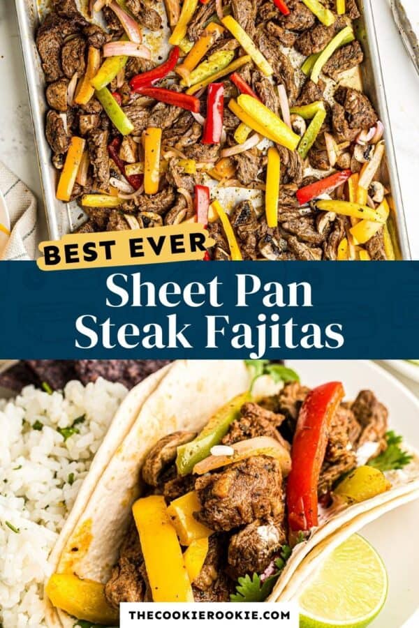 sheet pan steak fajitas pinterest