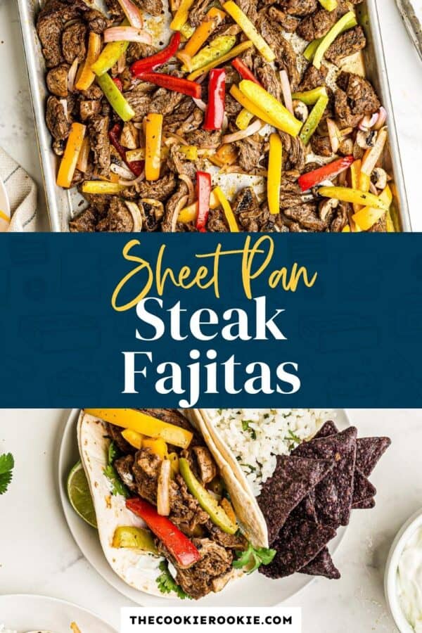 sheet pan steak fajitas pinterest