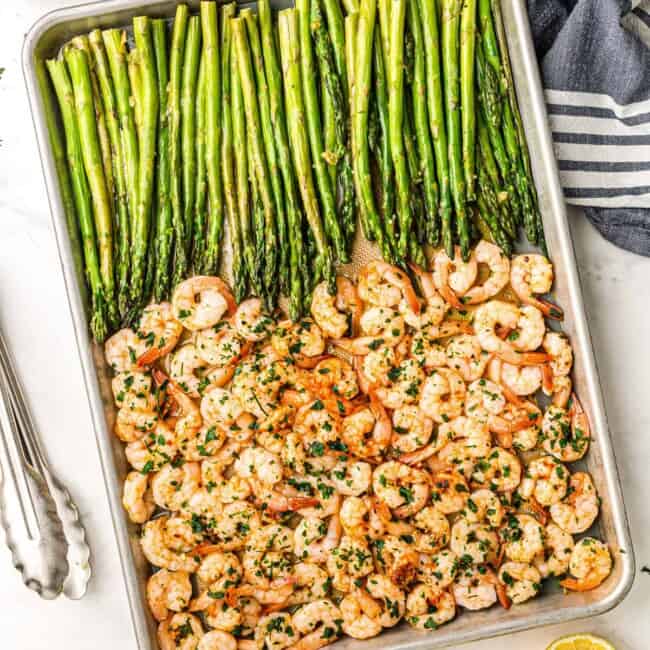 sheet pan shrimp and asparagus