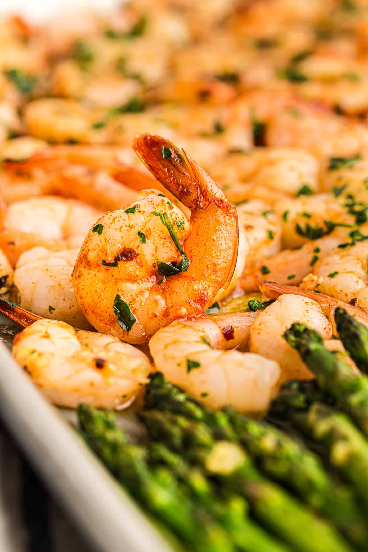 Sheet Pan Lemon Garlic Shrimp and Asparagus - Eat Yourself Skinny