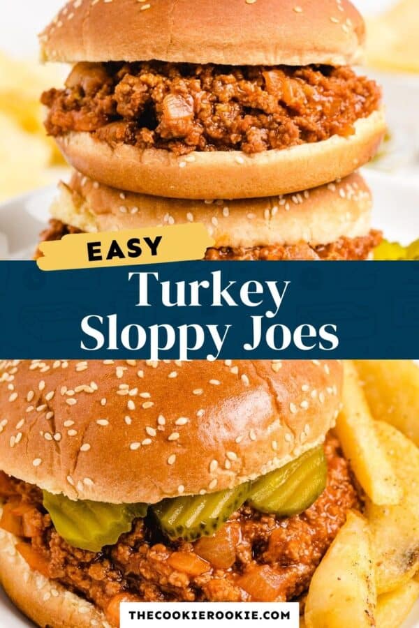 turkey sloppy joes pinterest collage