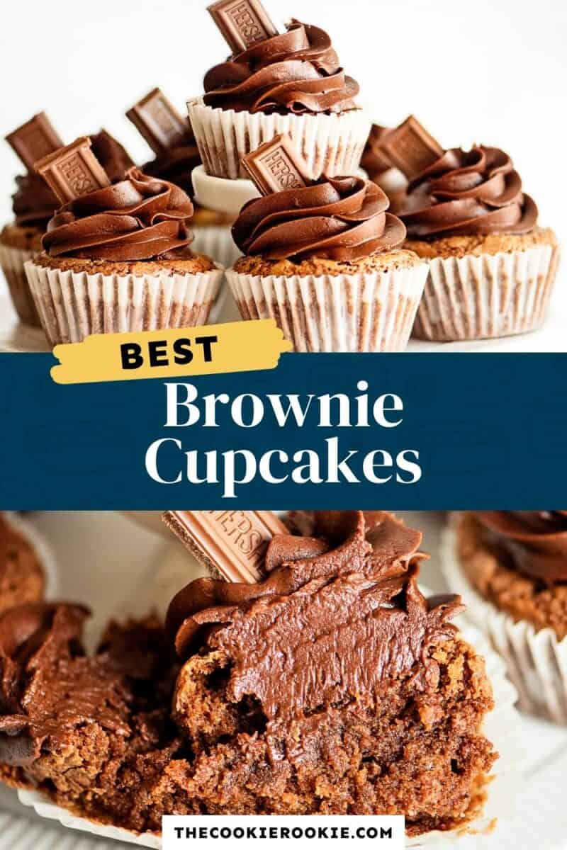 brownie cupcakes pinterest collage