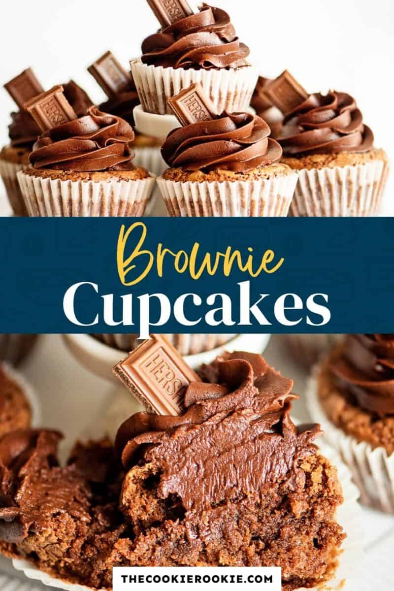 brownie cupcakes pinterest collage