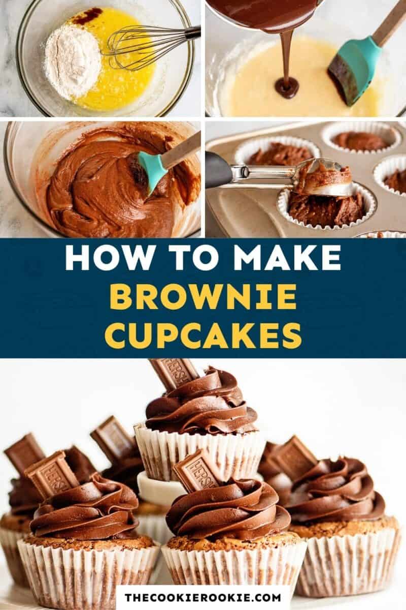 brownie cupcakes pinterest collage
