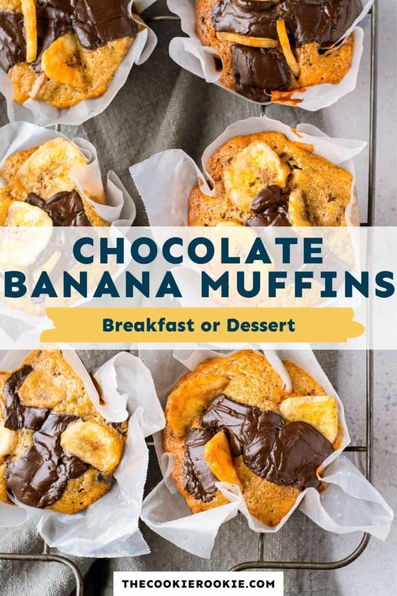chocolate chunk banana muffins pinterest