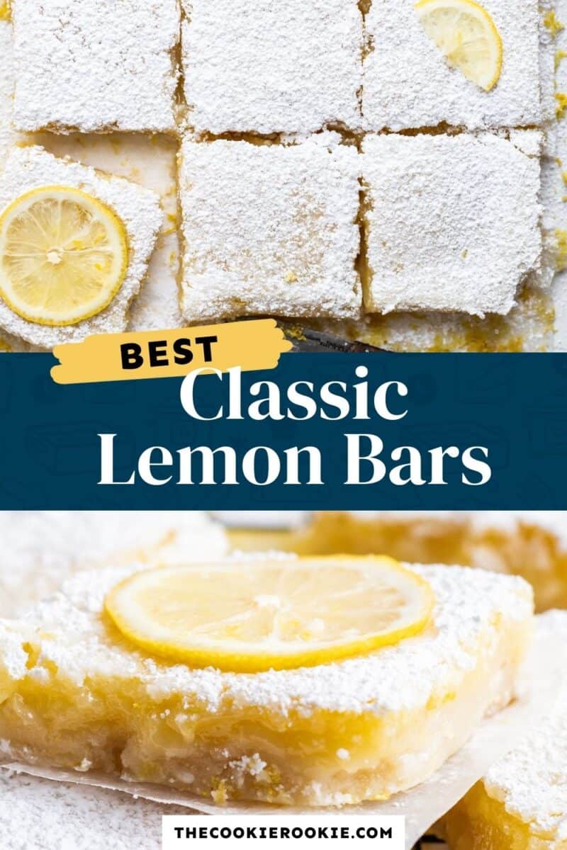 classic lemon bars pinterest collage