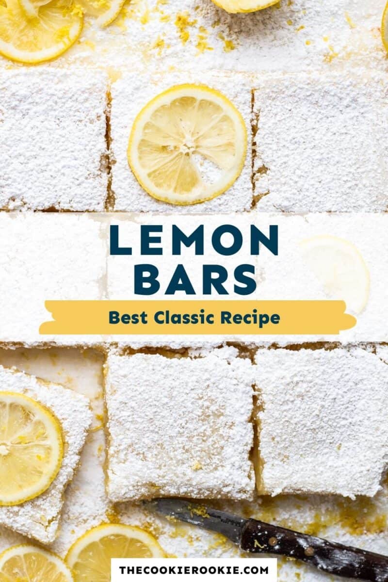 classic lemon bars pinterest collage