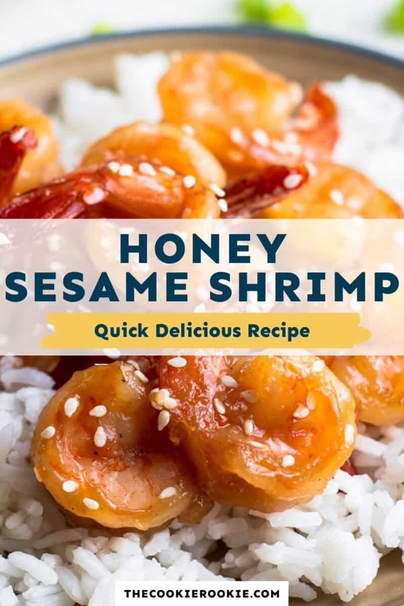 honey sesame shrimp pinterest collage