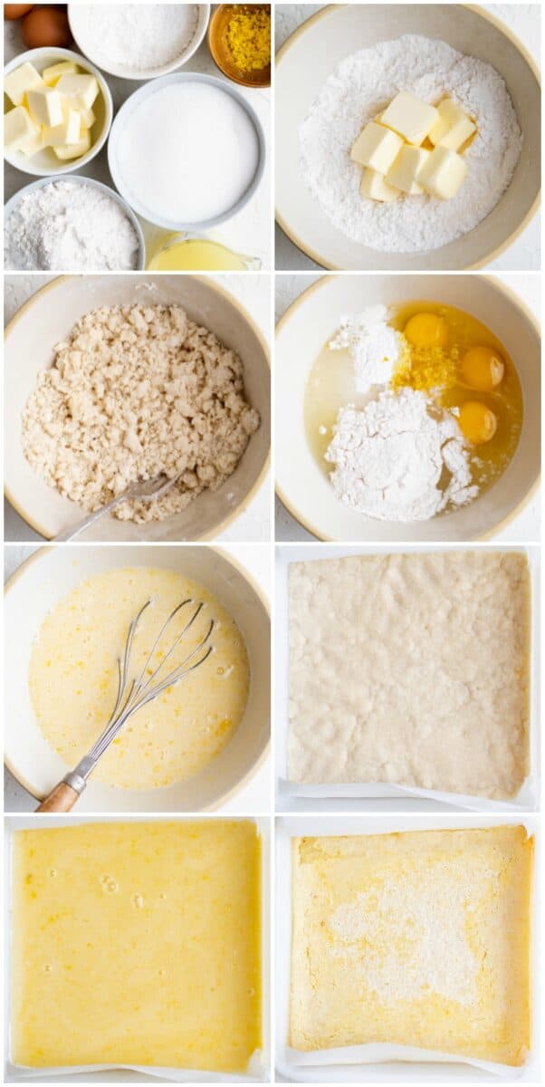 step by step photos of how to make lemon bars