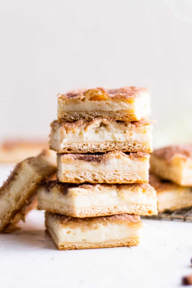 stack of 5 sopapilla cheesecake bars