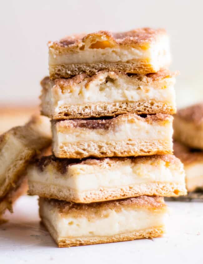 stack of 5 sopapilla cheesecake bars