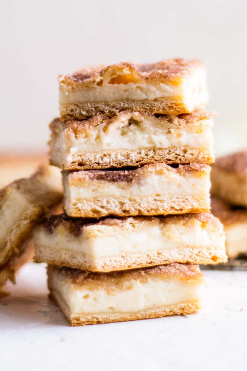 stack of 5 sopapilla cheesecake bars