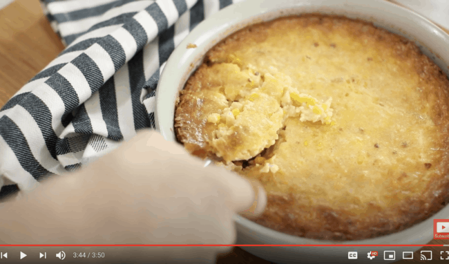 corn casserole youtube screenshot