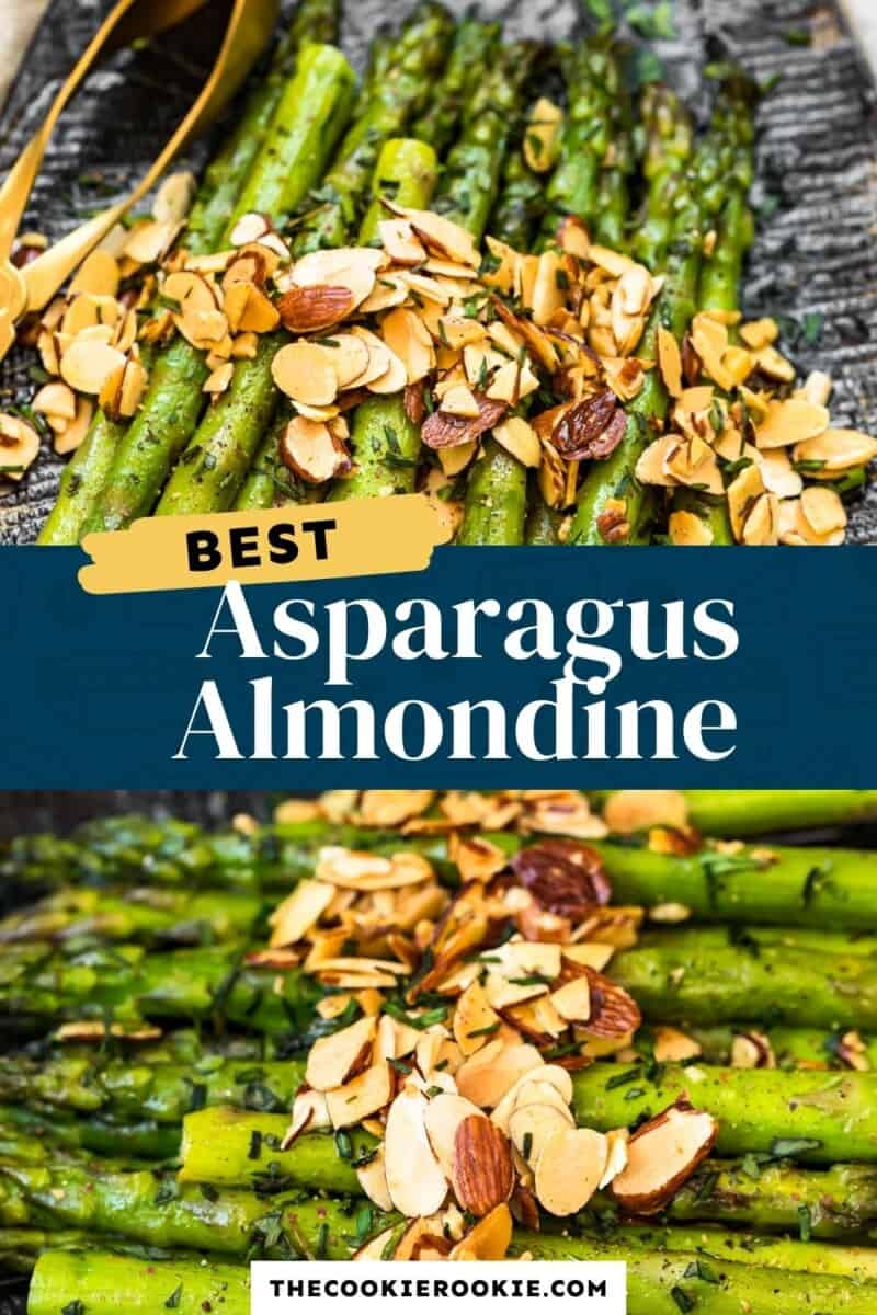 asparagus almondine pinterest collage