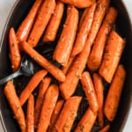 up close image of brown sugar glazed carrots