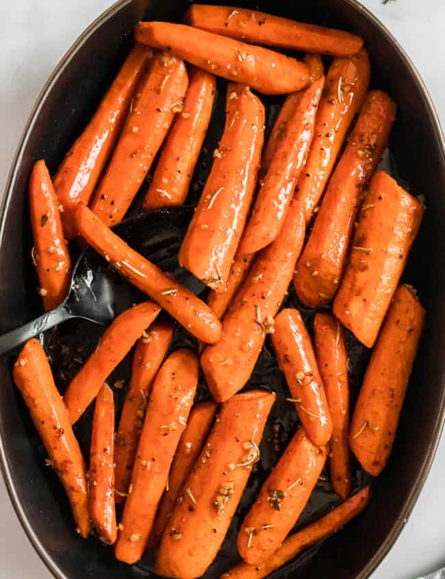 up close image of brown sugar glazed carrots