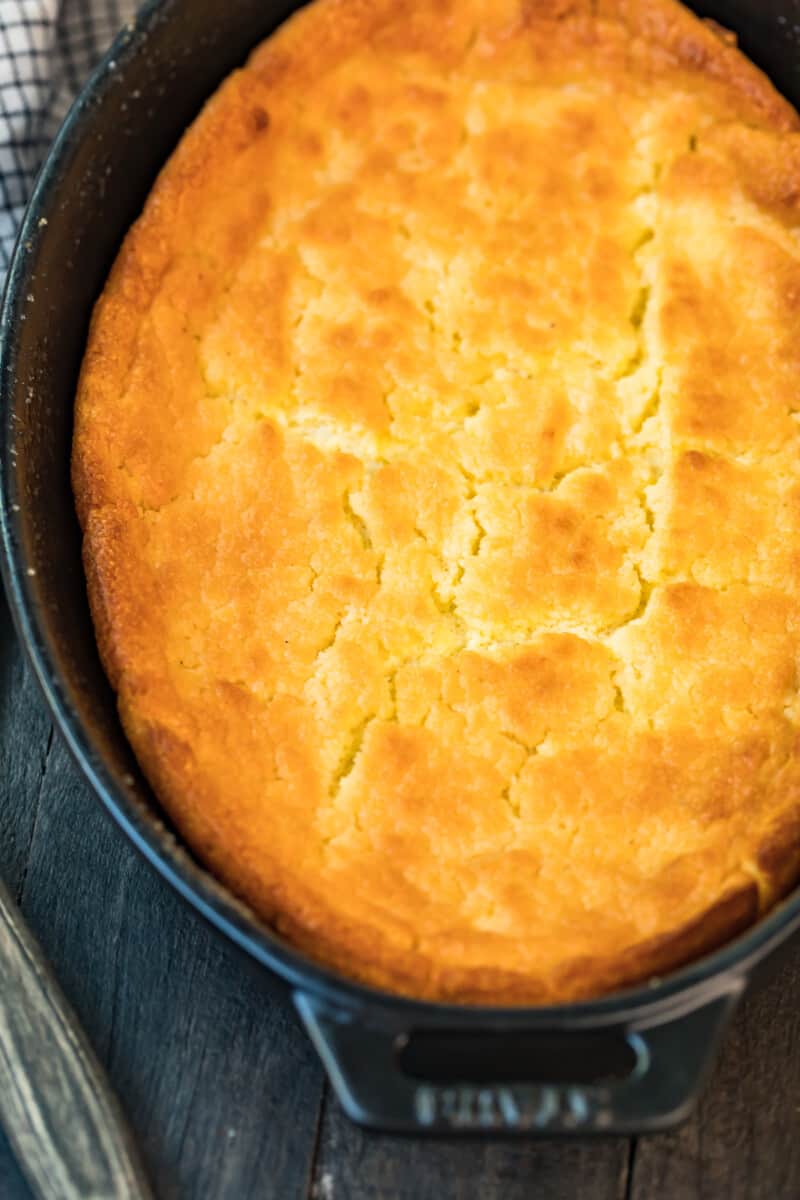 up close image of spoon bread