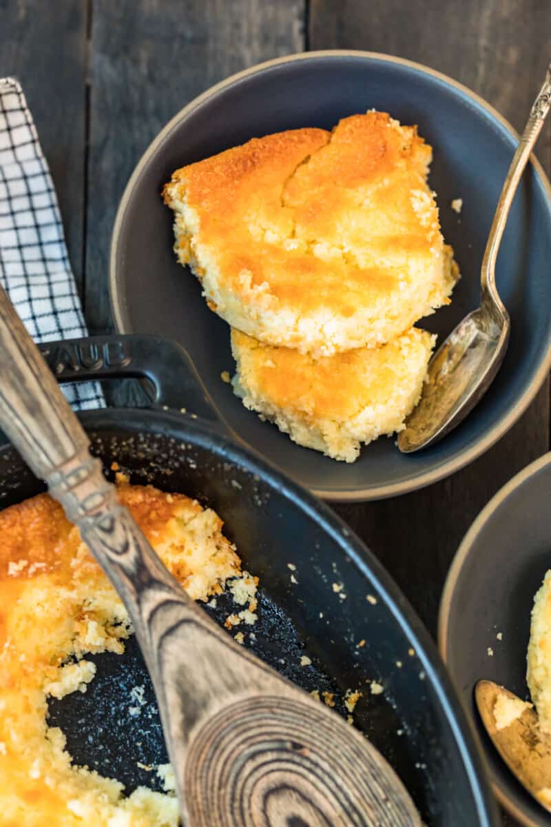 bowls with spoon bread