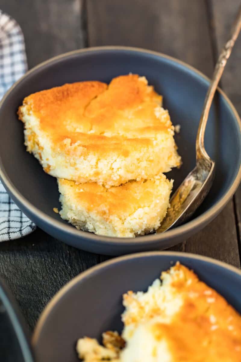 bowls with spoon bread