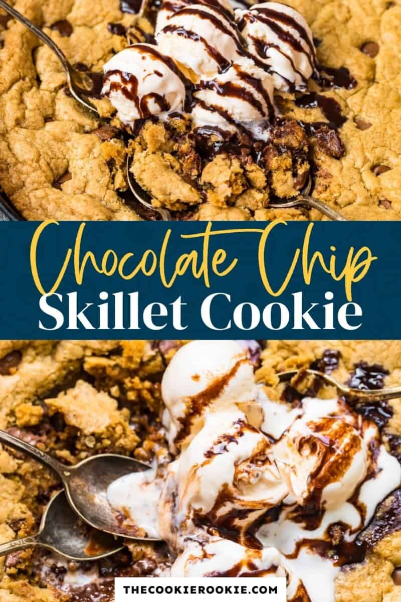 Christmas Chocolate Chip Skillet Cookie - I Dig Pinterest