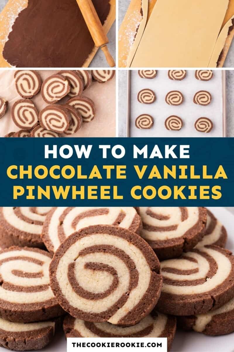 chocolate vanilla pinwheel cookies pinterest