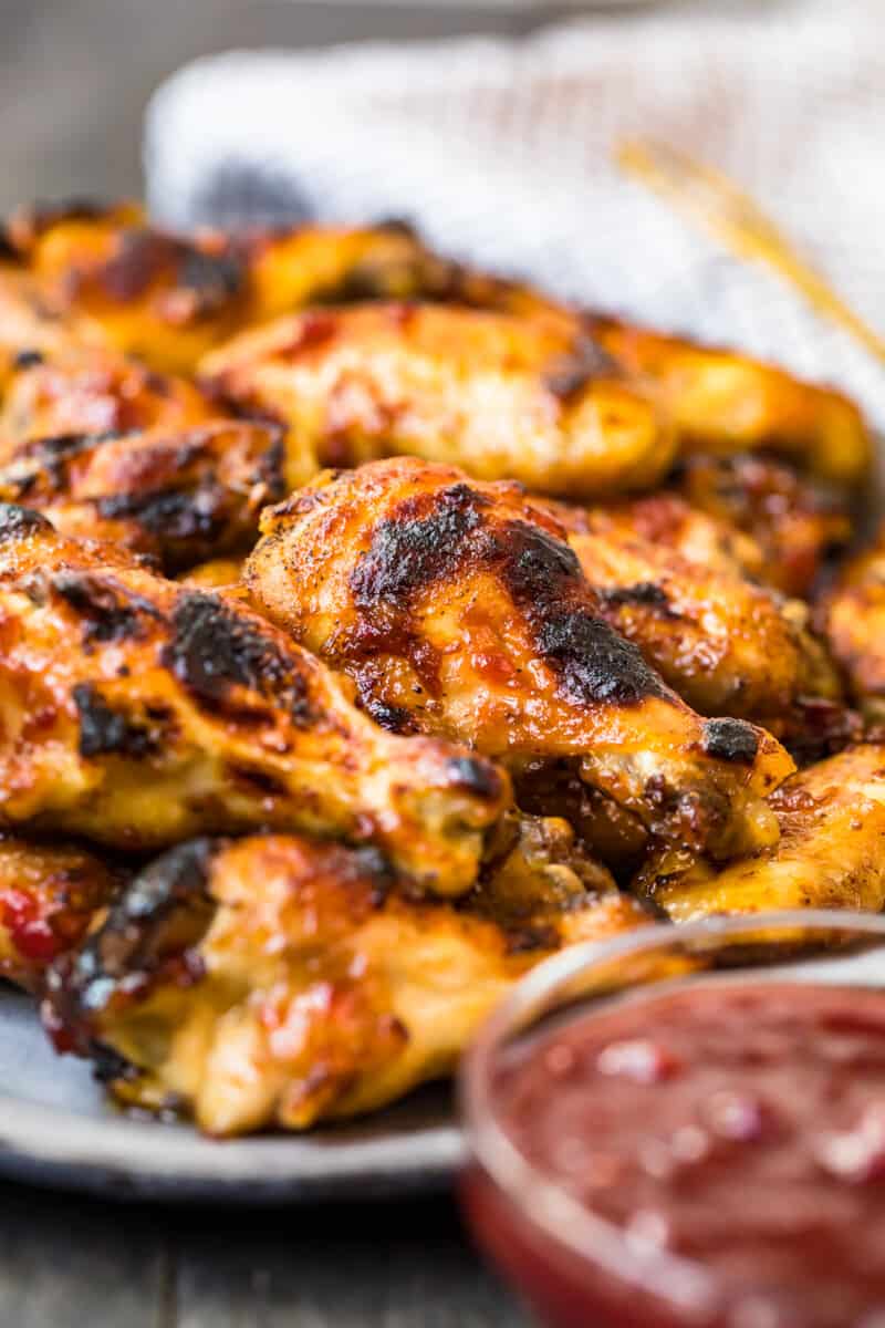 baked chicken wings with cranberry sauce