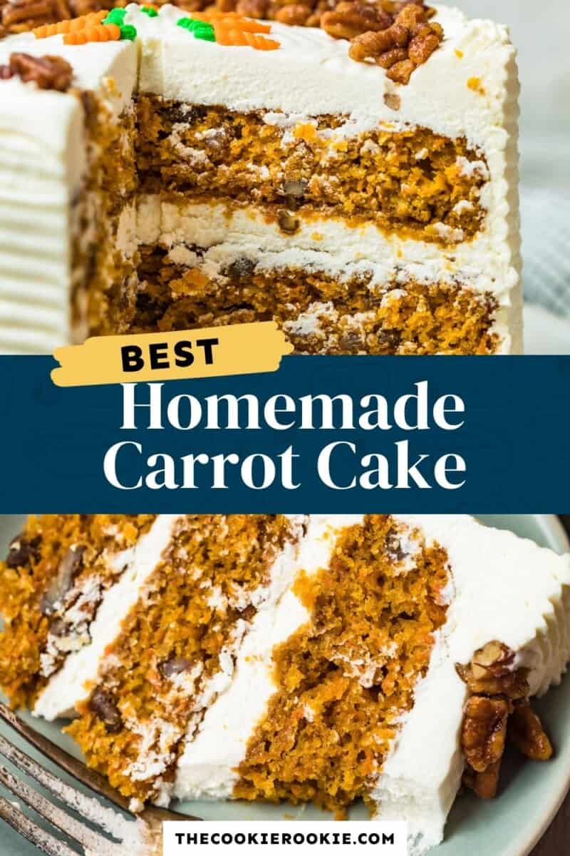 homemade carrot cake pinterest collage