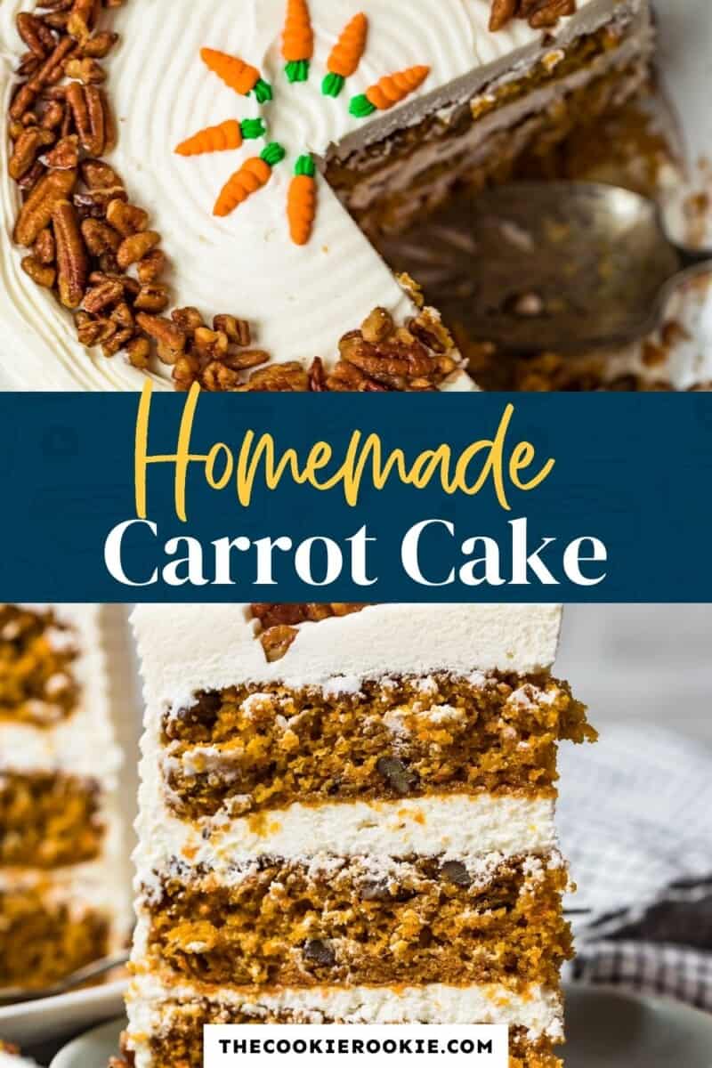 homemade carrot cake pinterest collage