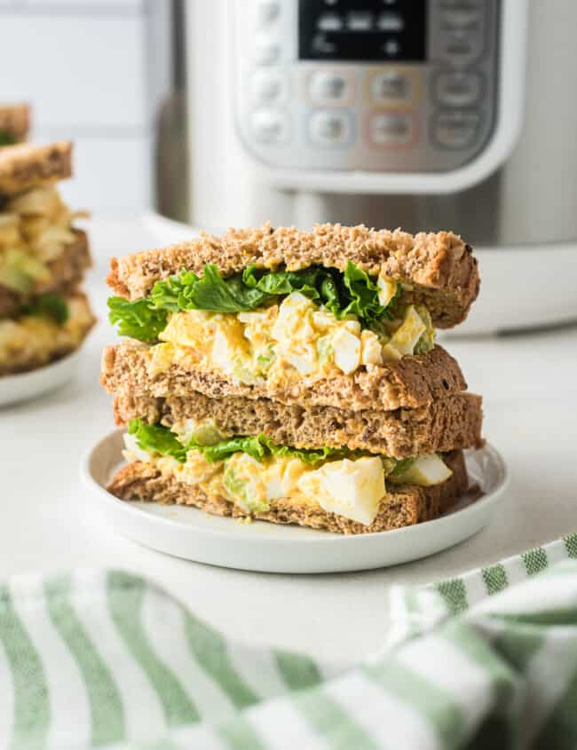 egg salad sandwiches made in instant pot