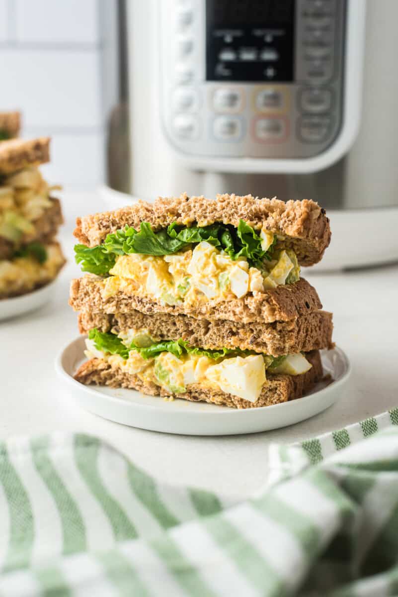 egg salad sandwiches made in instant pot