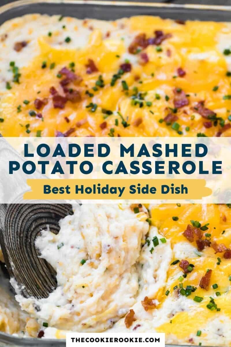 loaded mashed potato casserole pinterest collage