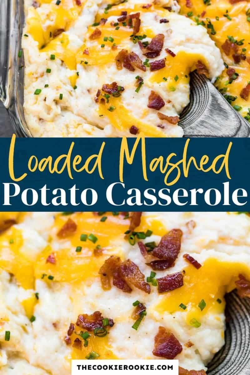 loaded mashed potato casserole pinterest collage