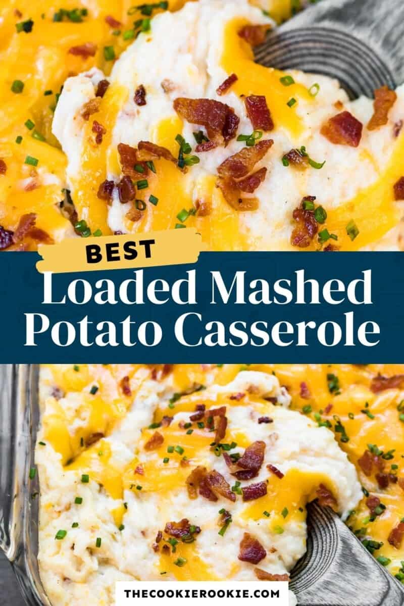loaded mashed potato casserole pinterest collage