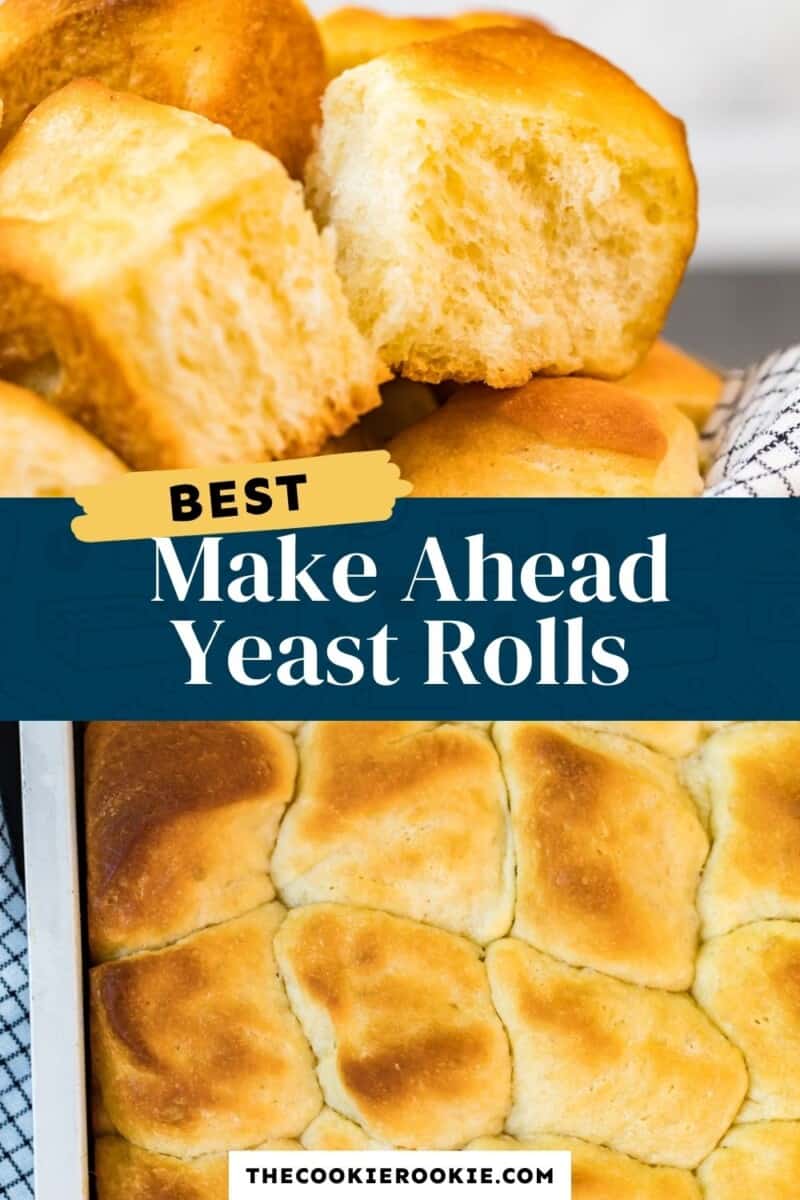 make ahead yeast rolls pinterest collage