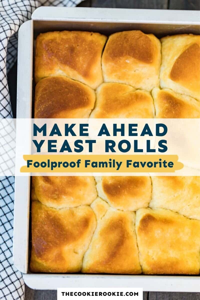 make ahead yeast rolls pinterest collage