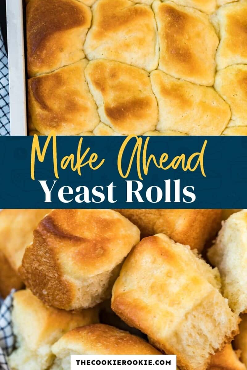 make ahead yeast rolls pinterest collage