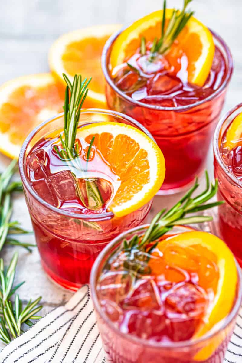 Add the bourbon, cinnamon whiskey, cointreau, amaretto, lemon juice, and cranberry juice. Christmas Drink With Bourbon . Orange Cranberry Bourbon Smash The Cookie Rookie